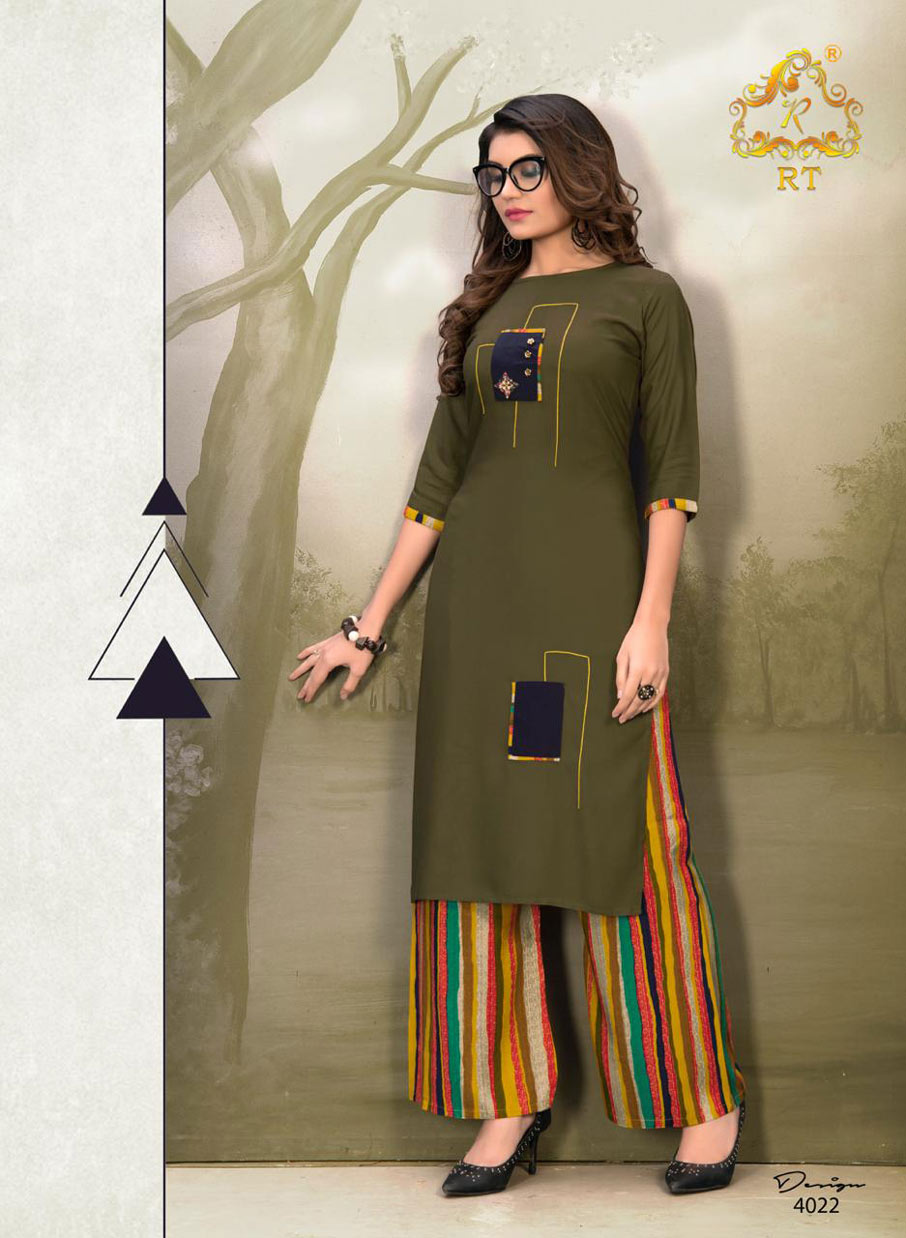 Plazzo Queen Vol-4 Rayon Thread work Kurtis Plazzo Queen Vol-4 Rayon Thread work Kurtis